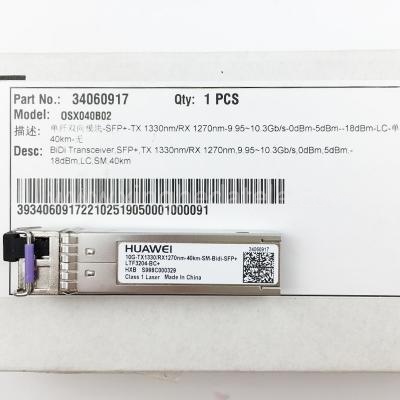 Huawei 34060917 OSX040B02 10G-TX1330/RX1270nm-40km-SM-Bidi-SFP+ 34060917/34060918